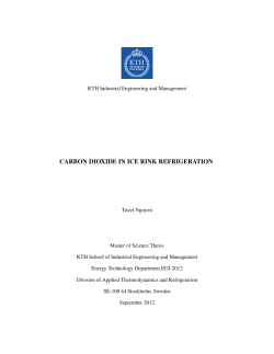 CARBON DIOXIDE IN ICE RINK REFRIGERATION
