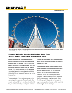 Enerpac Hydraulic Rotating Mechanism Helps Erect World`s Tallest