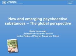 New and emerging psychoactive substances &ndash; The global perspective