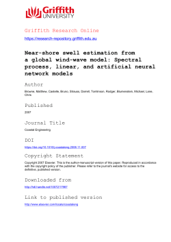 Near-shore swell estimation from a global wind-wave model