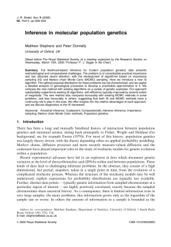 Inference in molecular population genetics