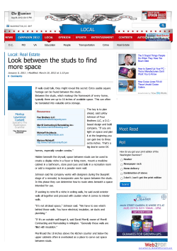 Look between the studs to find more space