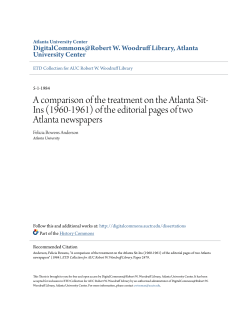 A comparison of the treatment on the Atlanta Sit-Ins (1960
