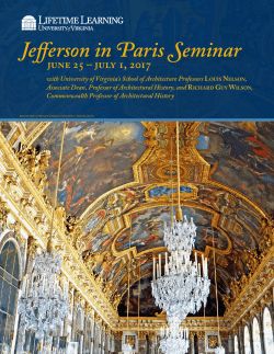 Jefferson in Paris Seminar - UVA Alumni Association