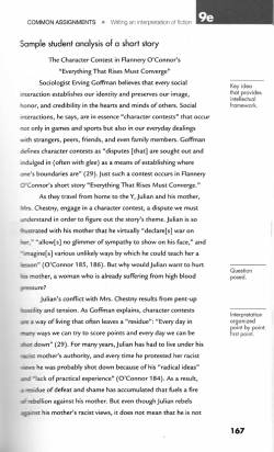 Critical Interpretation Student Essay