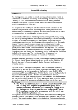 570 Crowd Monitoring Report 2010