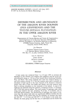 DISTRIBUTION AND ABUNDANCE OF THE AMAZON RIVER