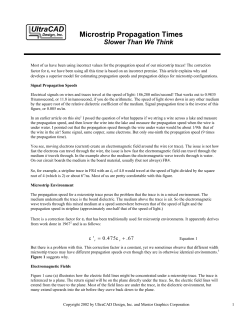 Microstrip Propagation Times