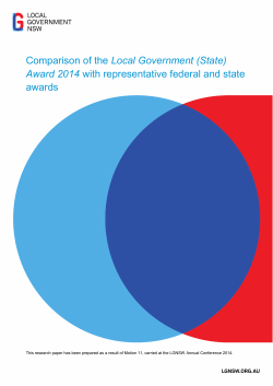 Comparison of the Local Government (State) Award 2014 with