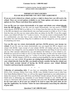 SBBT--Jackson/Hewitt Revised Agreement and Disclosure