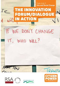 The InnovaTIon Forum/DIalogue In acTIon