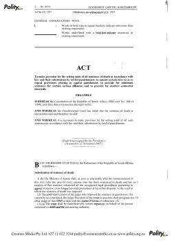 Criminal Law Ammendment Act 105 of 1997