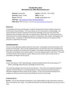 ANTH 545 - Bioarchaeology