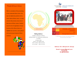Model African Union - African-American Studies