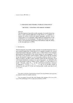 A Paradox for Possible World Semantics