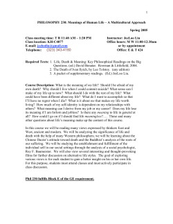 Meanings of Life: A Multicultural Approach