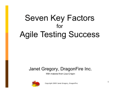 Seven Key Factors Agile Testing Success
