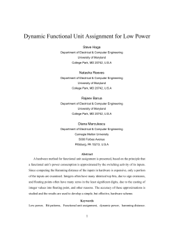Dynamic Functional Unit Assignment for Low Power