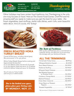 anksgiving - The Grand Food Center