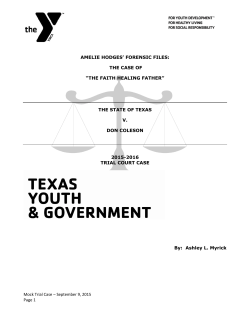 Mock Trial Case &ndash; September 9, 2015 Page 1
