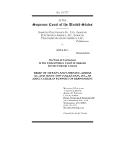 Brief amici curiae of Tiffany and Company, et al. filed.