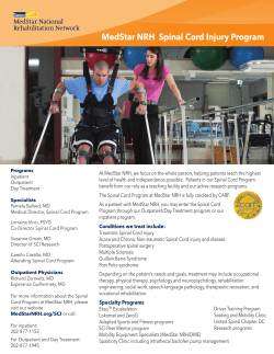 MedStar NRH Spinal Cord Injury Program