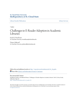 Challenges to E-Reader Adoption in Academic Libraries