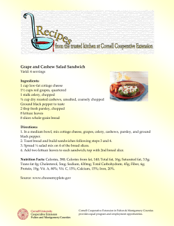 Grape and Cashew Salad Sandwich