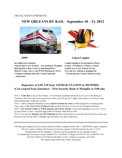 NEW ORLEANS BY RAIL - September 18 &ndash; 21, 2012