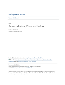 American Indians, Crime, and the Law