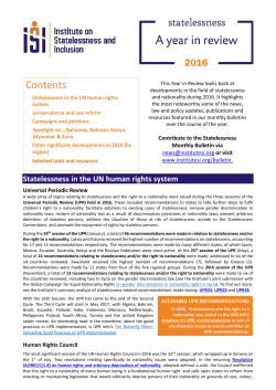 Contents - Institute on Statelessness and Inclusion