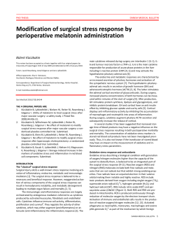 Modification of surgical stress response by perioperative melatonin