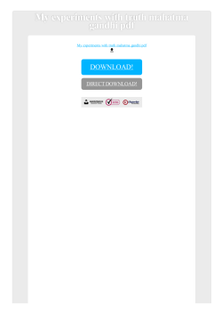 My experiments with truth mahatma gandhi pdf