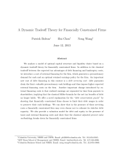 A Dynamic Tradeoff Theory for Financially Constrained Firms