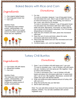 Baked Beans with Rice and Corn Turkey Chili Burritos