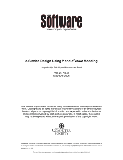 e-Service Design Using i* and e value Modeling