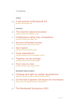 Contents - Rembrandt Institute for Cardiovascular Sciences