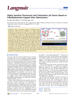 Highly Sensitive Fluorescent and Colorimetric pH Sensor Based on