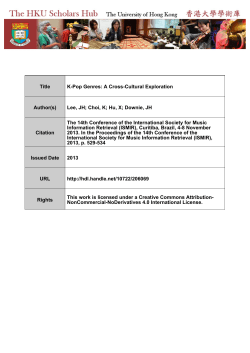 Title K-Pop Genres: A Cross-Cultural Exploration Author(s) Lee, JH