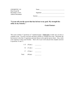 Exam 3 Fall 2014