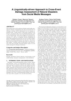 A Linguistically-driven Approach to Cross-Event Damage - Iit-Cnr