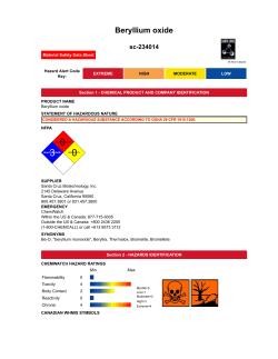 Beryllium oxide - Santa Cruz Biotechnology