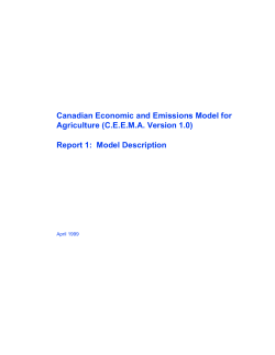 Canadian Economic and Emissions Model for Agriculture