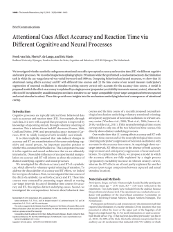 Attentional Cues Affect Accuracy and Reaction Time via Different