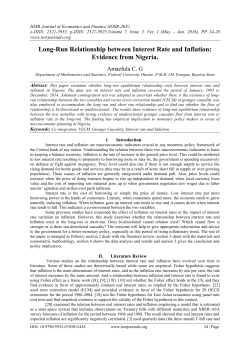 Long-Run Relationship between Interest Rate and Inflation
