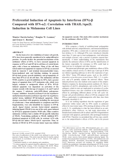 IFN - Clinical Cancer Research