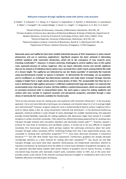 Molecular transport through capillaries made with atomic scale