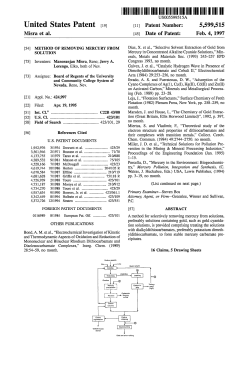 Method of removing mercury from solution