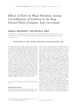 Effects of H2O on Phase Relations during Crystallization of Gabbros