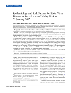 Epidemiology and Risk Factors for Ebola Virus Disease in Sierra